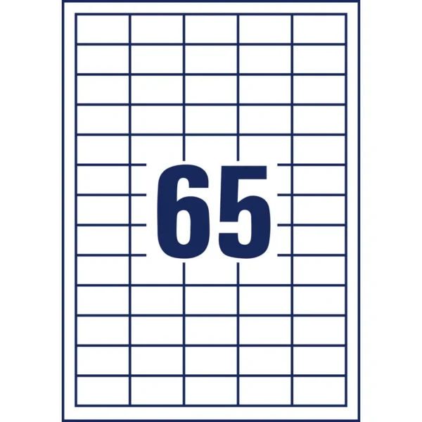 Etikett AVERY Mini 38,1x21,2mm (6500)