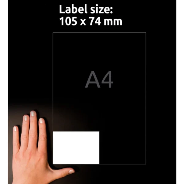 Etikett AVERY Ultragrip 105x74mm (800)