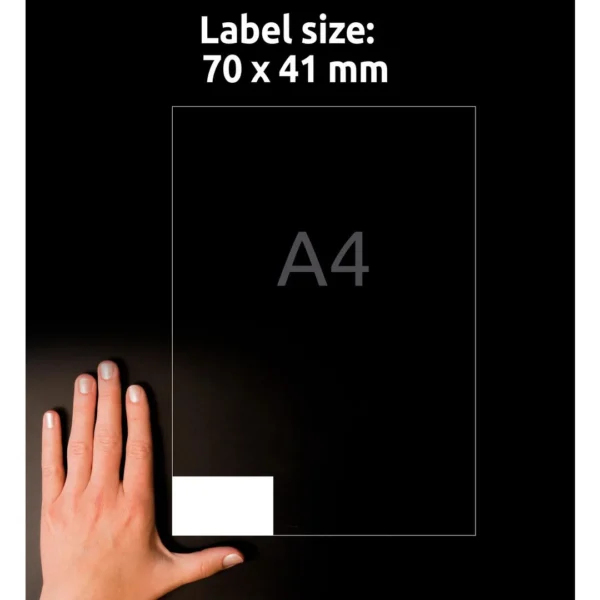 Etikett AVERY Ultragrip 70x41mm (2100)