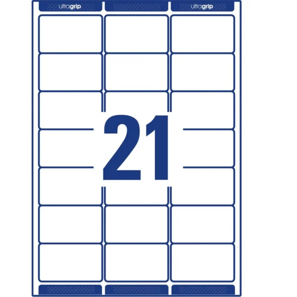 Etikett AVERY laser QP 63,5x38,1(2100)