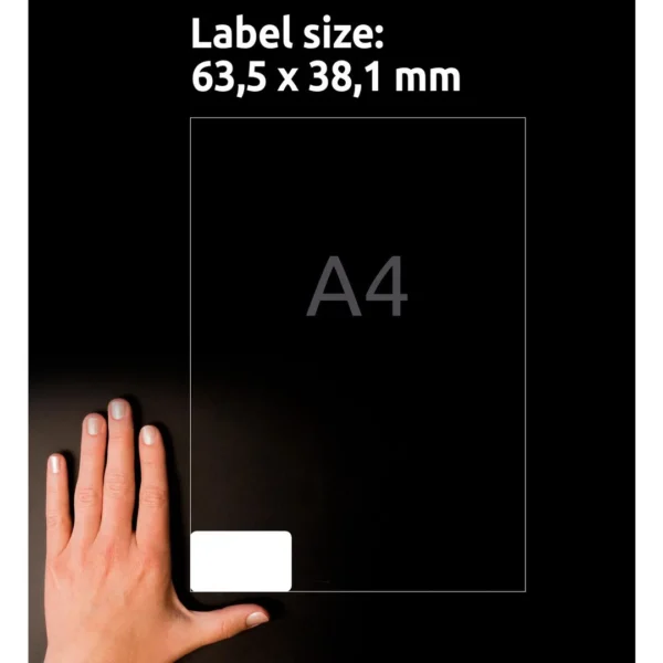 Etikett AVERY laser QP 63,5x38,1(2100)