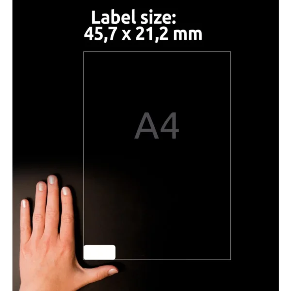 Etikett AVERY polyester 45,7x21,2mm(960)