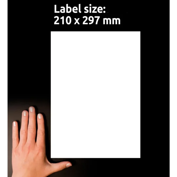 Etikett AVERY polyester 210x297mm (20)