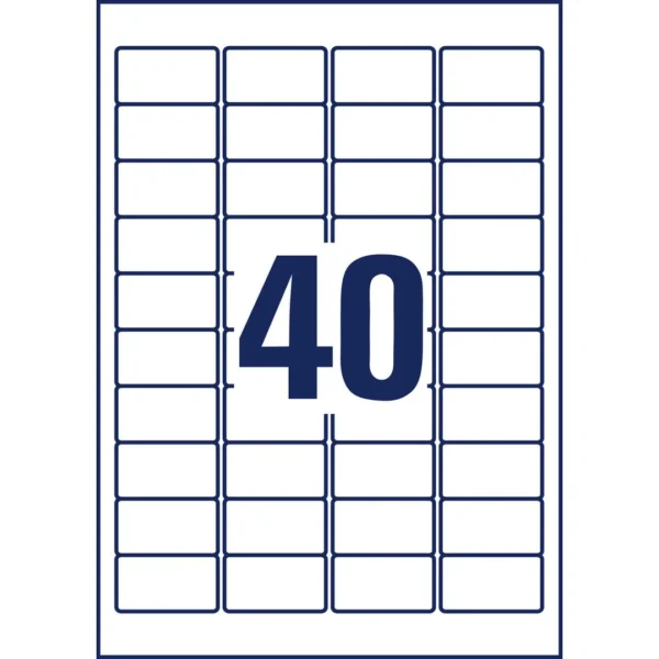 Etikett AVERY mini laser 45,7x25,4(4000)