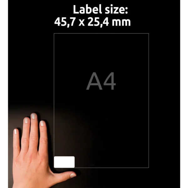 Etikett AVERY mini laser 45,7x25,4(4000)