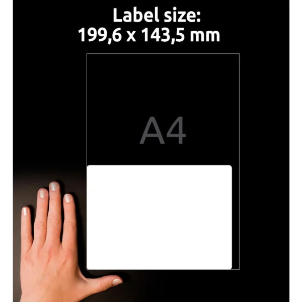 Etikett AVERY laser 199,6x143,5mm (200)