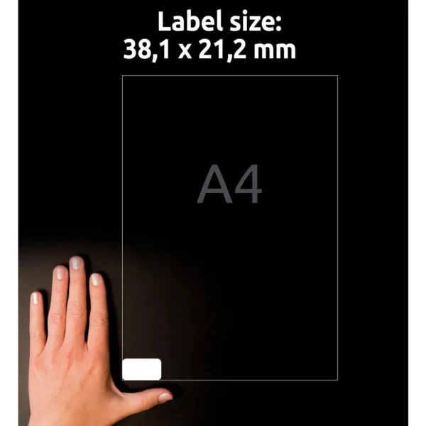 Etikett AVERY mini laser 38,1x21,2(6500)