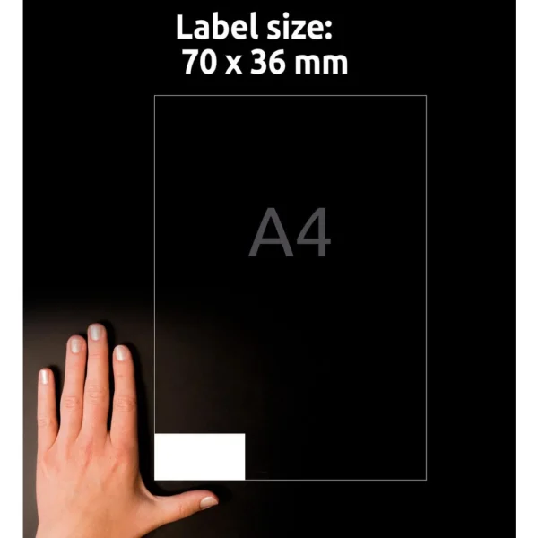 Etikett AVERY resirkulert 70x36mm (2400)