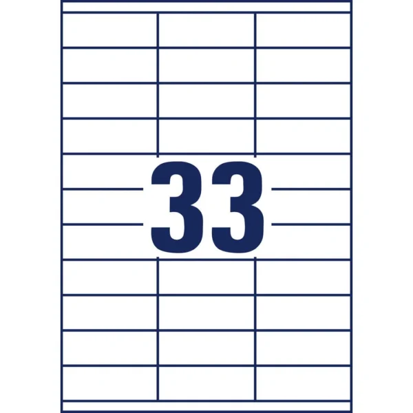 Etikett AVERY Ultragrip 70x25,4mm (3300)