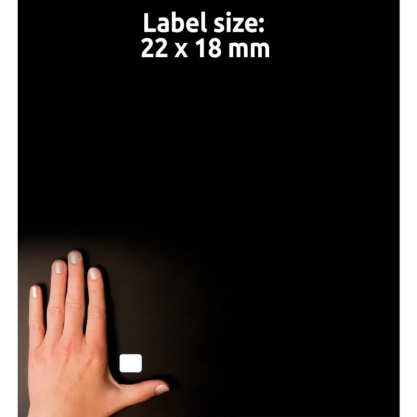 Etikett AVERY manuell 22x18mm (1200)
