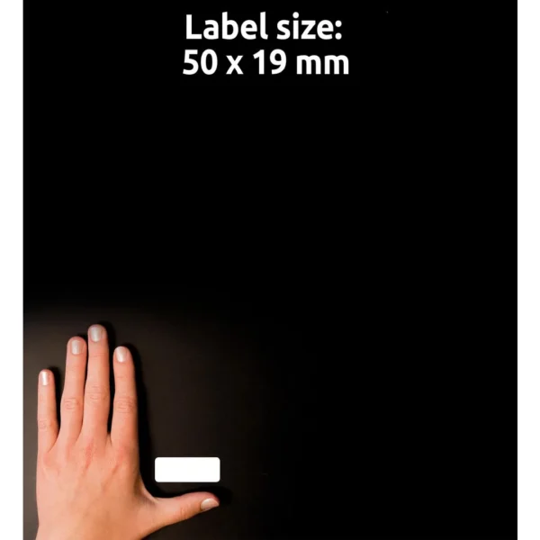 Etikett AVERY manuell 19x50mm hvit (486)