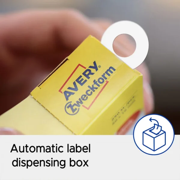 Etikett AVERY hullforsterker Ø13mm (500)