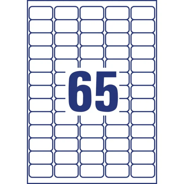 Etikett AVERY fryser 38,1x21,2mm (1625)