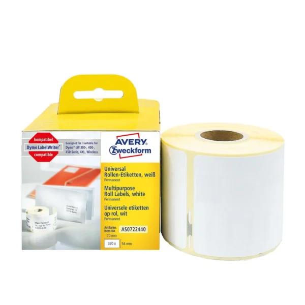 Etikett AVERY universal 70x54mm (320)