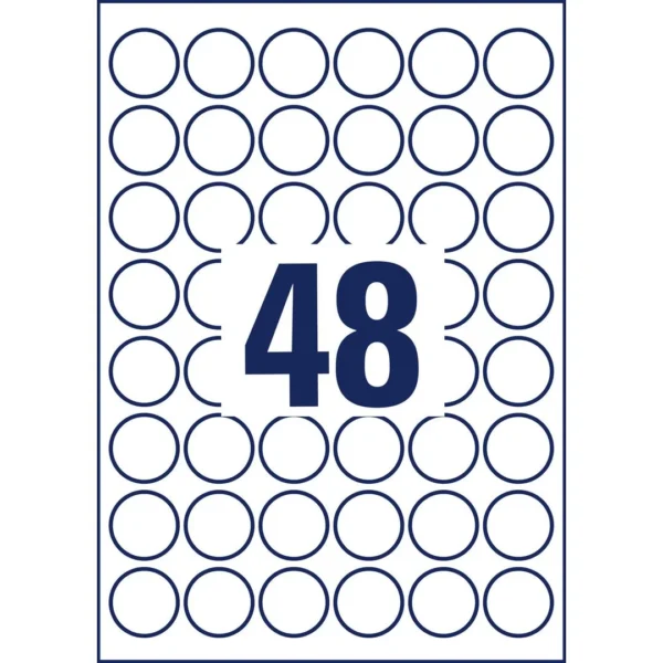 Etikett AVERY rund ø30mm (480)