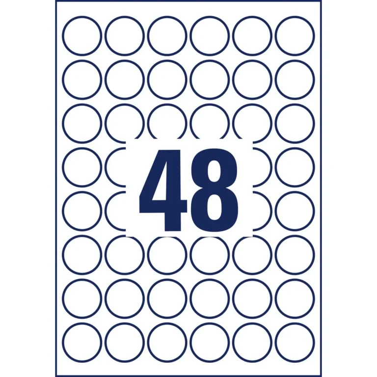 Etikett AVERY rund ø30mm (480) - Bilde 3