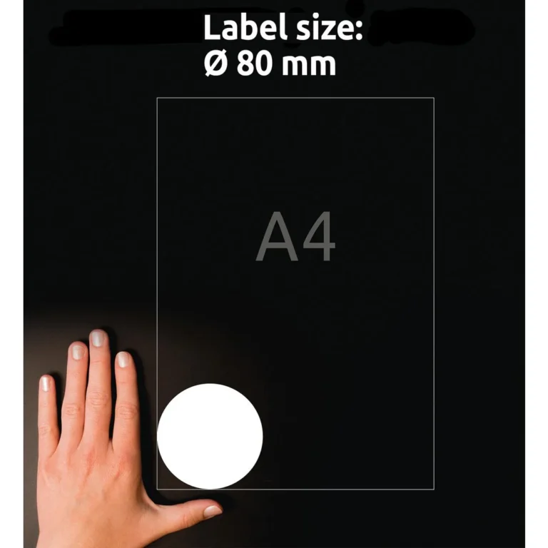 Etikett AVERY rund ø80mm (60) - Bilde 5