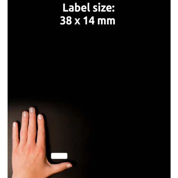 Etikett AVERY manuell 14x38mm hvit (90)