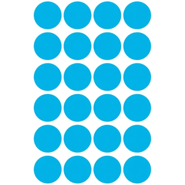Etikett AVERY manuell ø18mm blå (96)