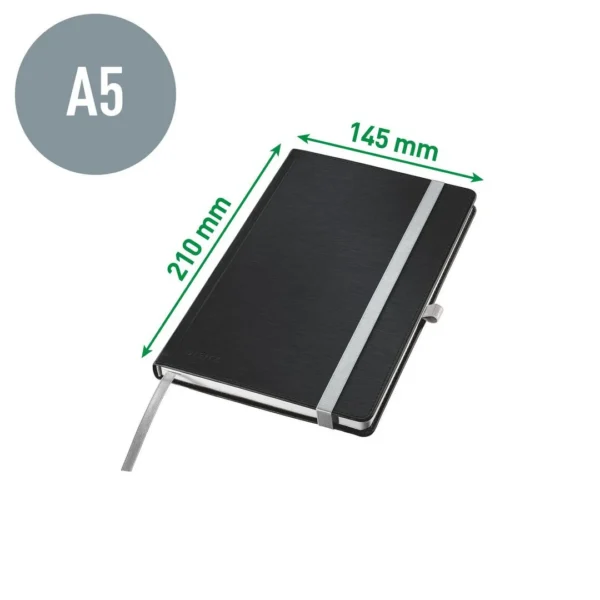 Notatbok LEITZ style A5 linjer sort