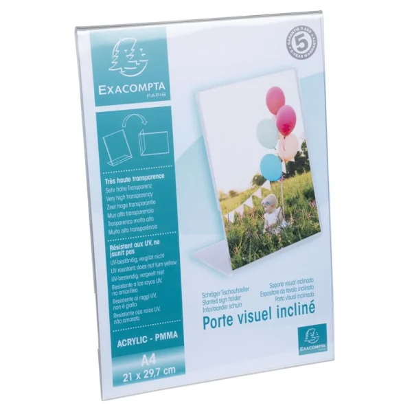 Menyholder EXACOMPTA skrå klar A4