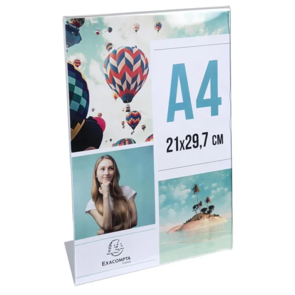 Menyholder EXACOMPTA skrå klar A4