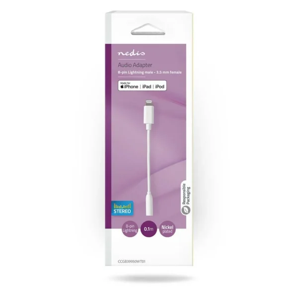 Adapter NEDIS Lightning til 3.5 mm 10cm