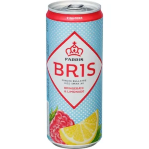 Mineralvann Bris Bringebær Limonade 0,33