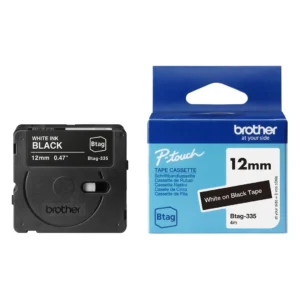 Tape BROTHER BTAG335 12mmx4m hvit/sort