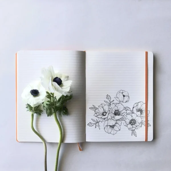 Notatbok RHODIA A5 90g linjert red