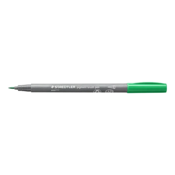 Fiberpenn STAEDTLER brush grønn