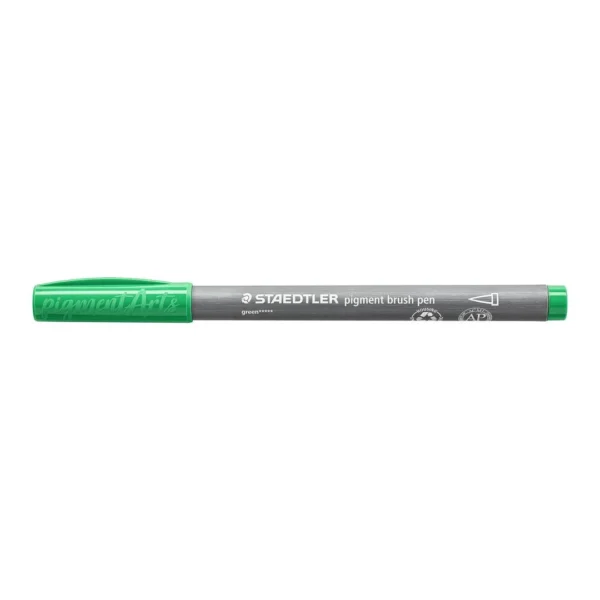 Fiberpenn STAEDTLER brush grønn