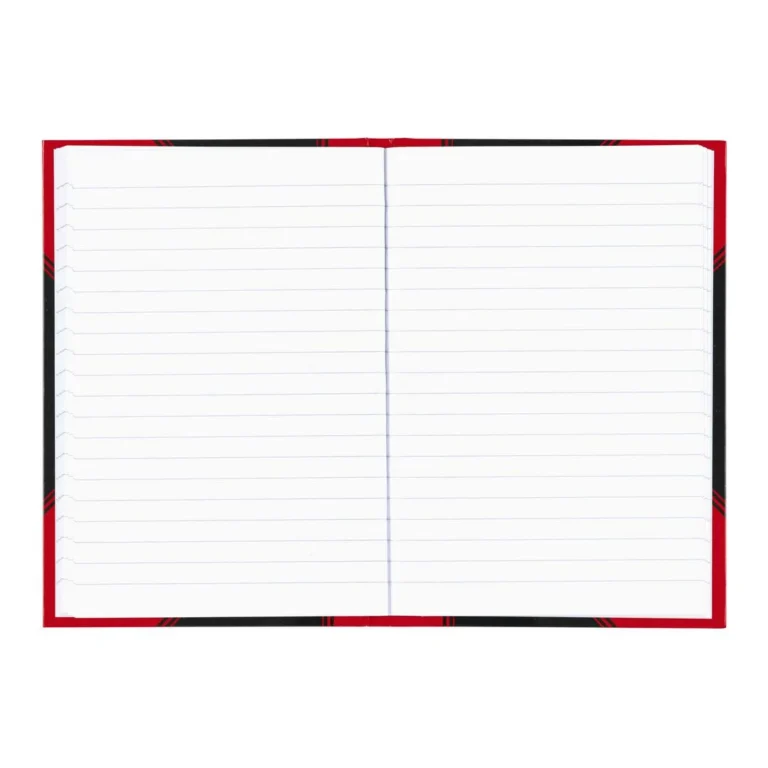 Protokoll A6 96 blad linjer sort/rød - Bilde 4