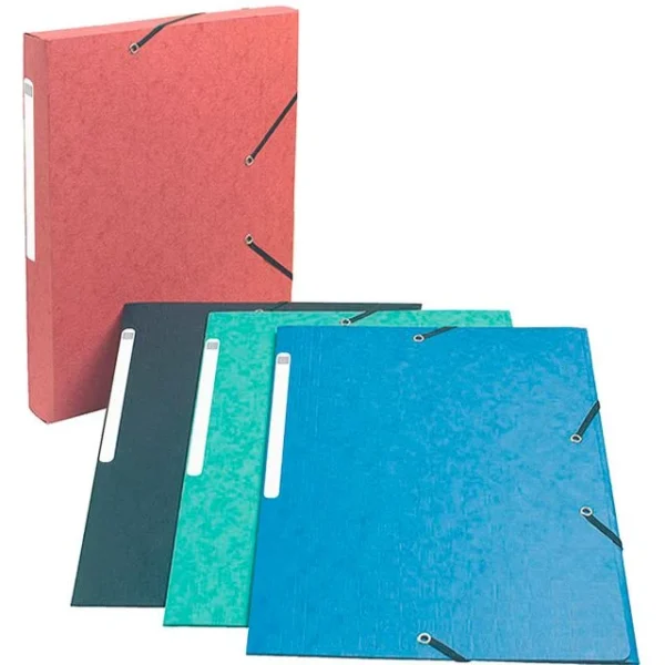 Strikkmappe EXACOMPTA A4 3 kl 600g blå