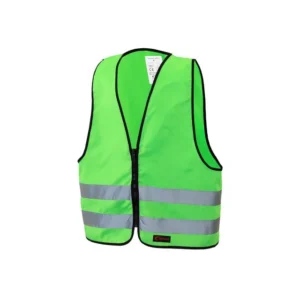 Refleksvest med glidlås barn-S grønn