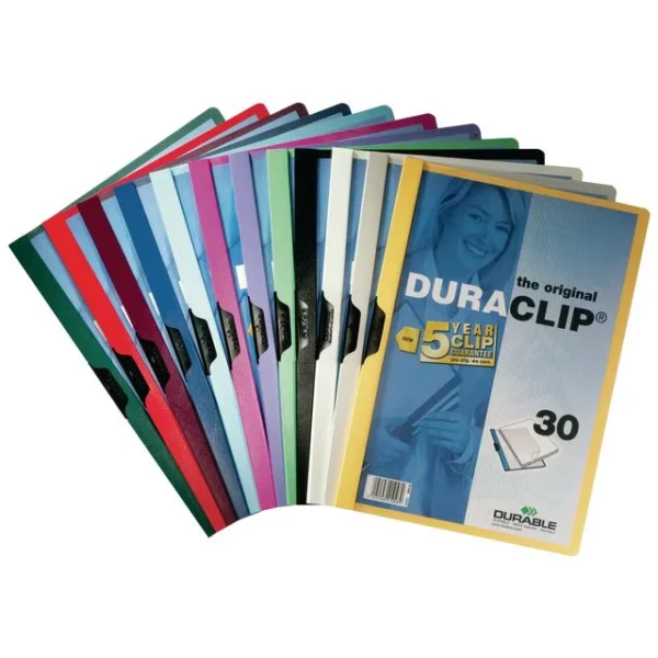 Klemmappe DURACLIP A4 60 ark hvit