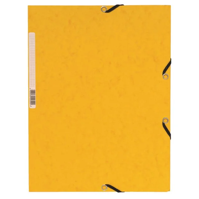 Strikkmappe EXACOMPTA A4 3 kl 355g gul