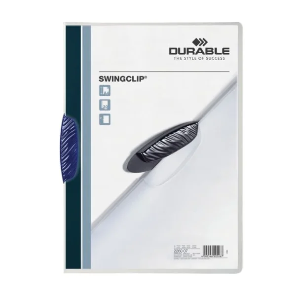 Klemmappe SWINGCLIP A4 30 ark mørkblå
