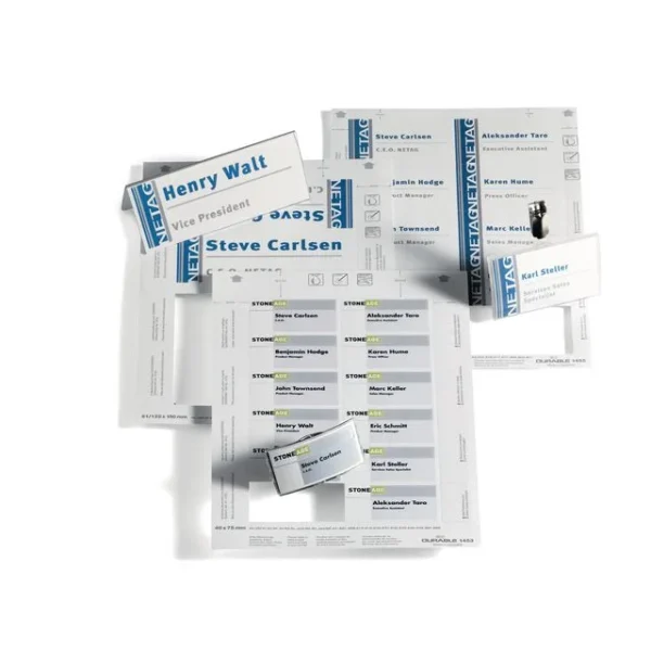 Innlegg DURABLE navneskilt 54x90mm (200)