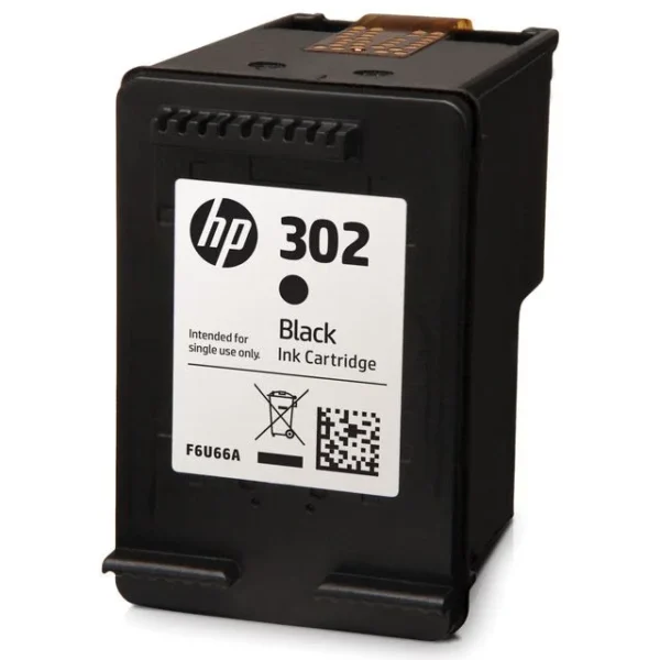 Blekk HP 302 F6U66AE sort