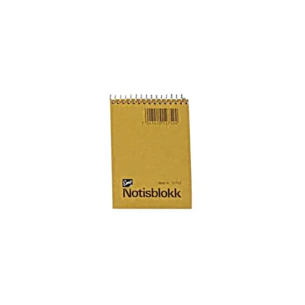 Notisblokk EMO 8x10cm 60g 50bl linj spir