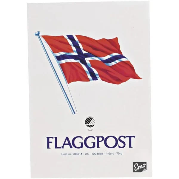 Flaggpost EMO A5 70g 100 blad linjer