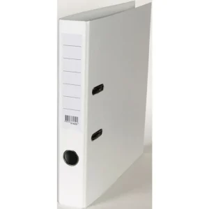 Smalordner A4 50mm m/skinne hvit