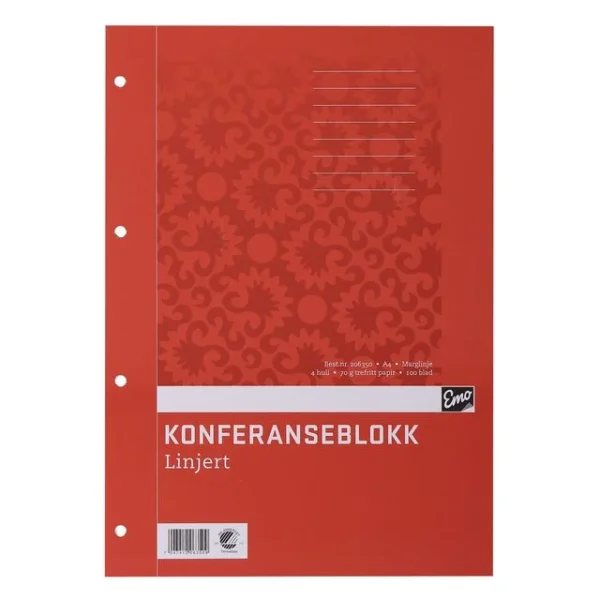 Konferanseblokk EMO A4 70g 100bl linjer