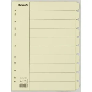 Skilleblad ESSELTE A4 10-delt manil fane