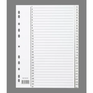 Register A4 PP 1-31 m/indeksark hvit