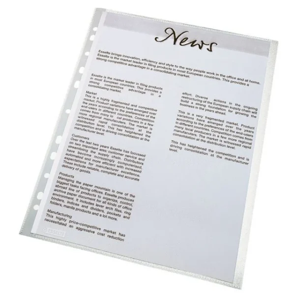 Plastlomme ESSELTE A4 pr topp 105my(100)