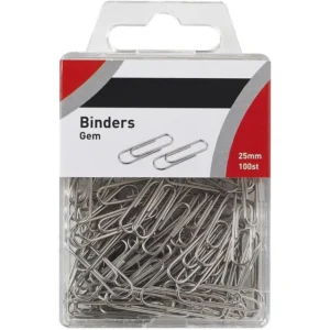 Binders 25mm i plasteske (100)