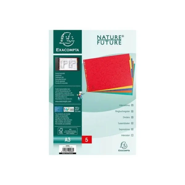 Skilleblad EXACOMPTA A3 landskap 5-delt