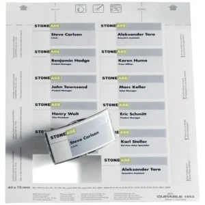 Innlegg DURABLE navneskilt 40x75mm (240)